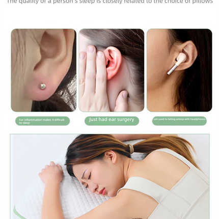 Light Pink Ear Piercing Pillow - Soft Side Sleeper Cushion with Hollow Center for Pressure Relief, Post-Piercing Care & Comfortable Napping
