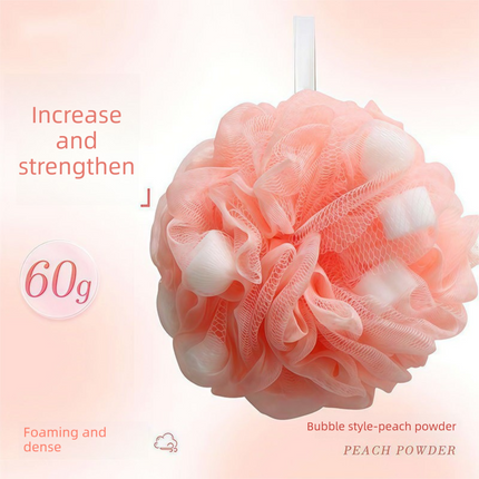 Pink 3-piece set  (2-Pack Silicone Foot & Back Scrubber Mat with Suction Cups + 1 Premium Lace Bath Loofah Sponge Set) - Non-Slip Foot Massager & Exfoliating Shower Set