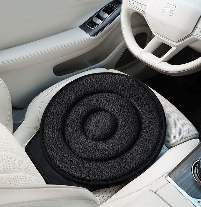 Black 360 Degree Swivel Car Seat Cushion Portable Rotating Transfer Aid for Elderly Pregnant Women &