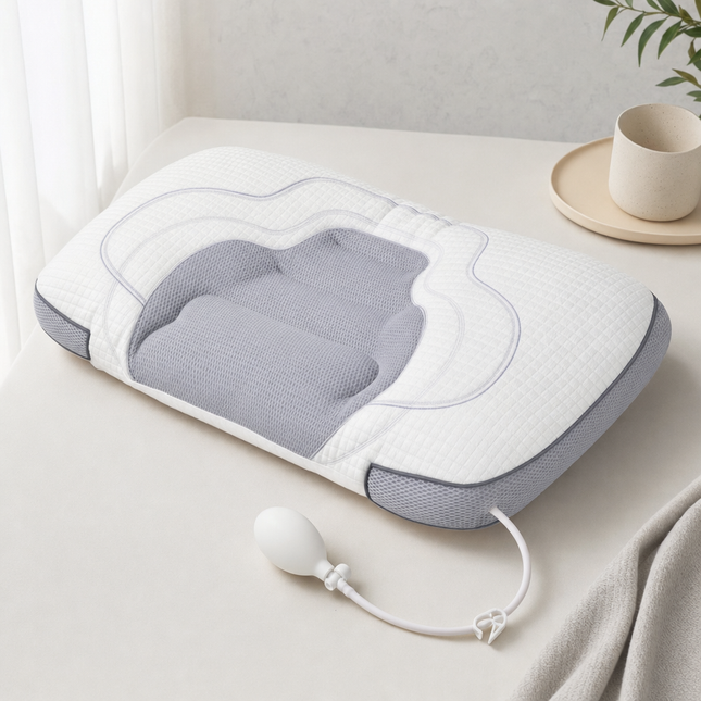Adjustable Height Air Chamber Pillow