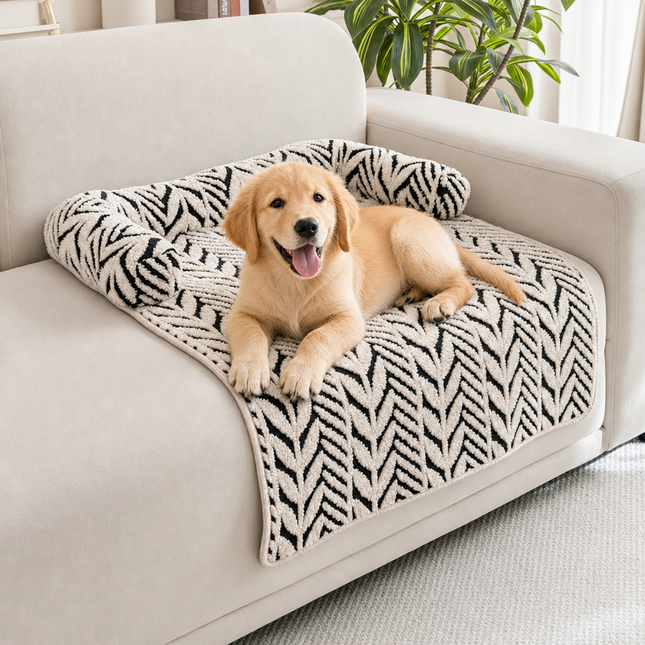 Black Plush Pet Bed Mat