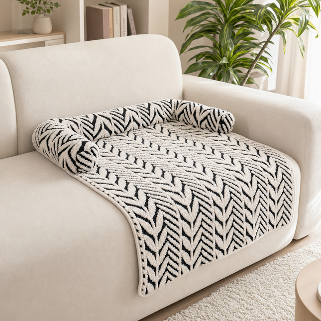 Black Plush Pet Bed Mat – product detail