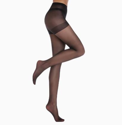 Size L 3 Pcs Black Women's 20 Denier Sheer Tights 3 Pack – shape and profile