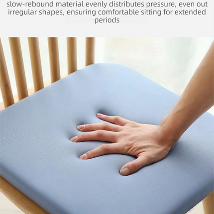 Grey Memory Foam Seat Cushion - 45 x 45 x 4.5 cm Polyester Cover, Removable Washable Cover, Portable Office Chair, Student, Dining Chair and Car Seat Pad