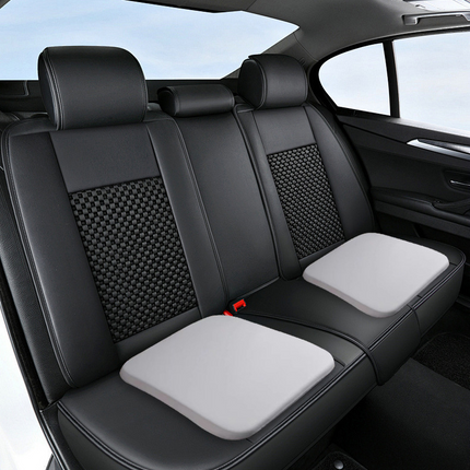 Light Blue Memory Foam Seat Cushion - 45 x 45 x 4.5 cm Polyester Cover, Removable Washable Cover, Portable Office Chair, Student, Dining Chair and Car Seat Pad