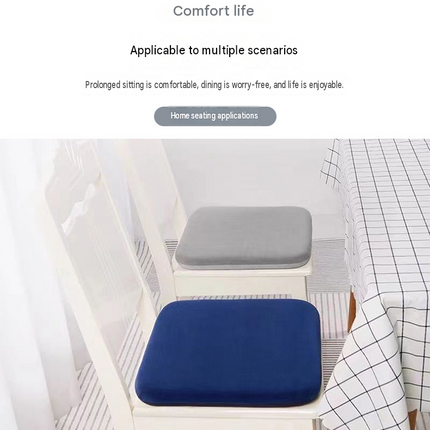 Dark Grey Memory Foam Seat Cushion - 45 x 45 x 4.5 cm Polyester Cover, Removable Washable Cover, Portable Office Chair, Student, Dining Chair and Car Seat Pad