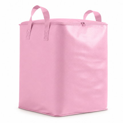 Pink Extra Large Moving and Storage Bag - 190L Waterproof Moisture Resistant Packing Bag, No Vacuum Required for Bedding, Clothes, Dorms and Travel