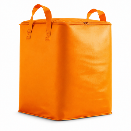 Orange Extra Large Moving and Storage Bag - 190L Waterproof Moisture Resistant Packing Bag, No Vacuum Required for Bedding, Clothes, Dorms and Travel