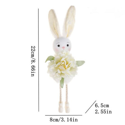Green Easter Bunny Flower Hanging Decoration for Home, Garden or Party Scene
