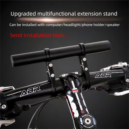 Red 30cm Aluminum Bicycle Handlebar Extension Bracket – Multi-Functional Mount for Bike Accessories