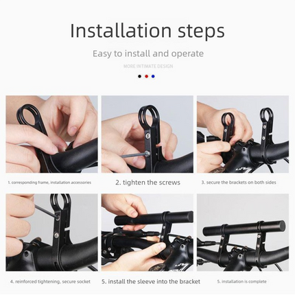 Red 30cm Aluminum Bicycle Handlebar Extension Bracket – Multi-Functional Mount for Bike Accessories