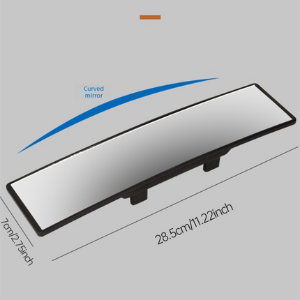 Wide-View Curved Interior Rearview Mirror – Anti-Glare, Anti-Fog, Easy Clip-On Installation