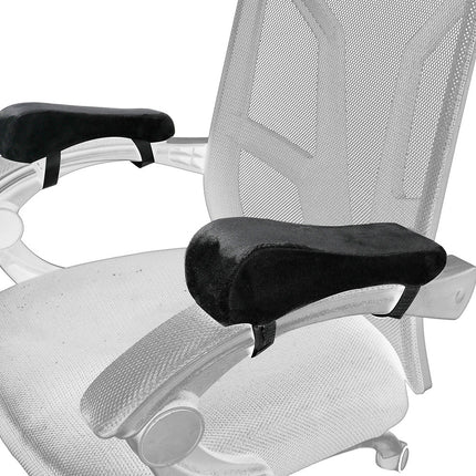Black 2-Pack Chair Armrest Pad – Memory Foam Elbow Support Cushion for Office and Home Chairs