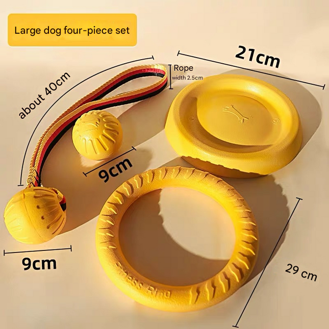 EVA Dog Toy Set – 4-Piece Interactive Play Kit for Large Dogs