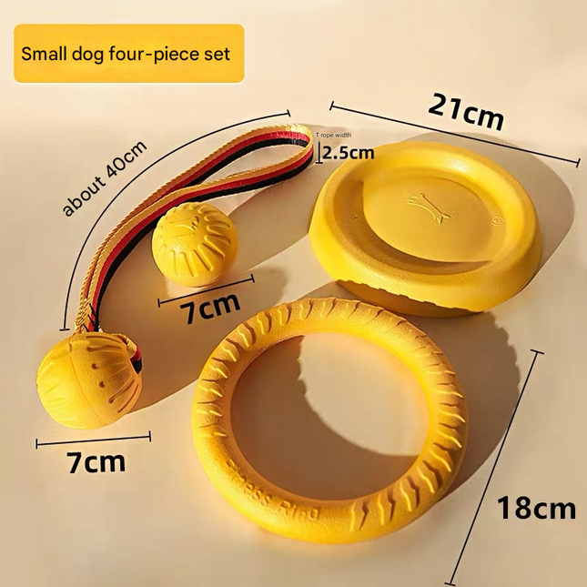 EVA Dog Toy Set – 4-Piece Interactive Play Kit for Small Dogs