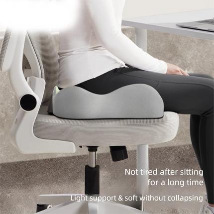 Green and grey two-tone Ergonomic Memory Foam Seat Cushion – Coccyx Relief for Office, Car and Long Sitting