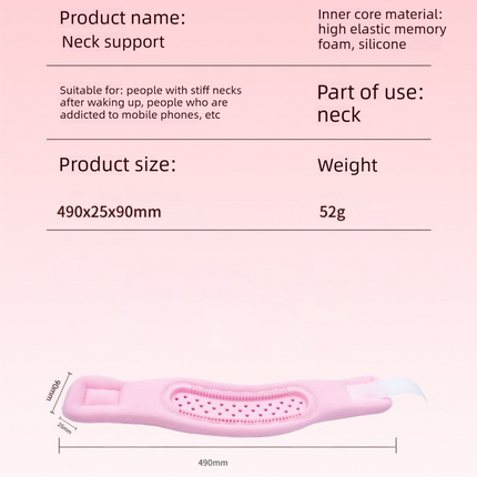 Pink Hollow Neck Support Brace – Ergonomic Cervical Collar with Breathable Design for Posture Correction and Daily Use