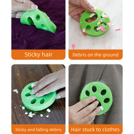 Circular Green 10-Pack Reusable Silicone Cat Paw Lint Remover for Clothes and Laundry, Double-Sided Sticky Cleaner for Pet Hair and Dust – Ideal for Home Use