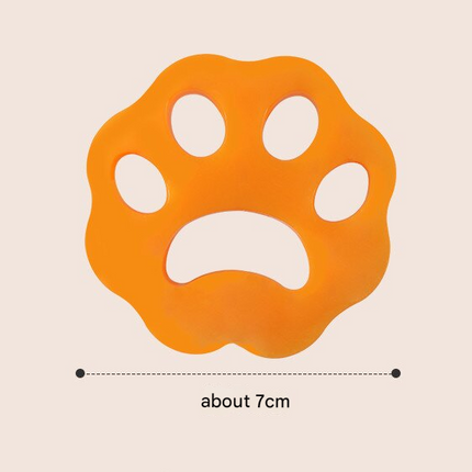 Circular orange 10-Pack Reusable Silicone Cat Paw Lint Remover for Clothes and Laundry, Double-Sided Sticky Cleaner for Pet Hair and Dust – Ideal for Home Use