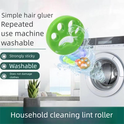 Floral green 10-Pack Reusable Silicone Cat Paw Lint Remover for Clothes and Laundry, Double-Sided Sticky Cleaner for Pet Hair and Dust – Ideal for Home Use