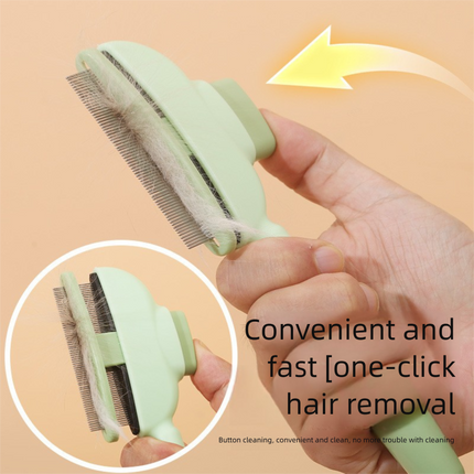 2-Pack Self-Cleaning Pet Grooming Comb with Stainless Steel Teeth, ABS Handle for Dogs and Cats – Easy Hair Removal & Flea Control