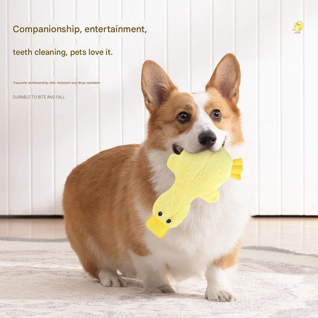 2-Pack Yellow Plush Duck Dog Toy with Sound