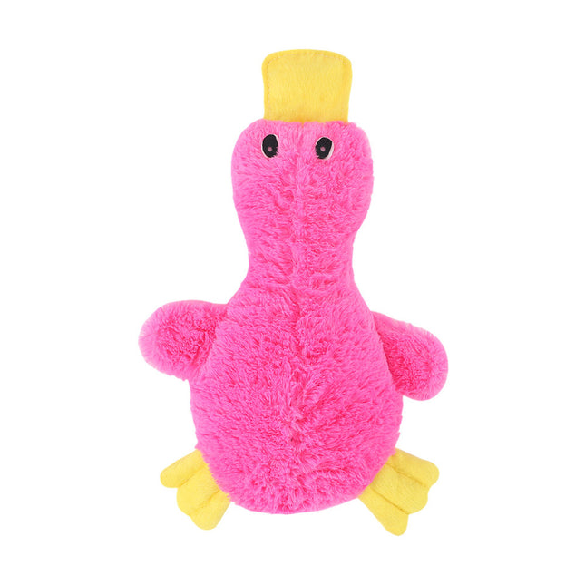 2-Pack Pink Plush Duck Dog Toy with Sound