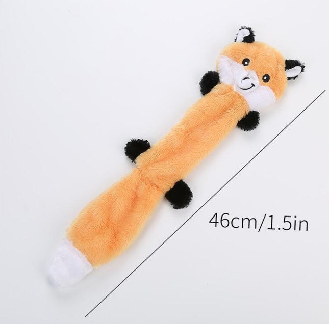 2-Pack Yellow Raccoon Identical Plush Pet Toys with Squeaker