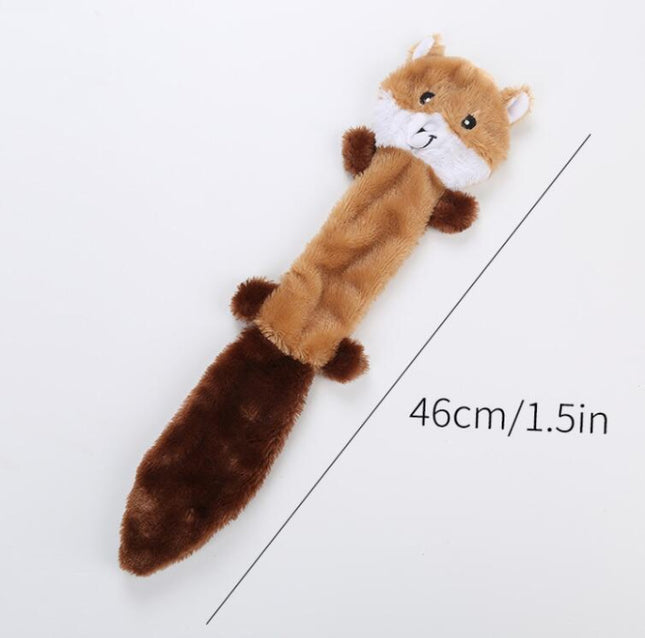 2-Pack Brown Raccoon Identical Plush Pet Toys with Squeaker