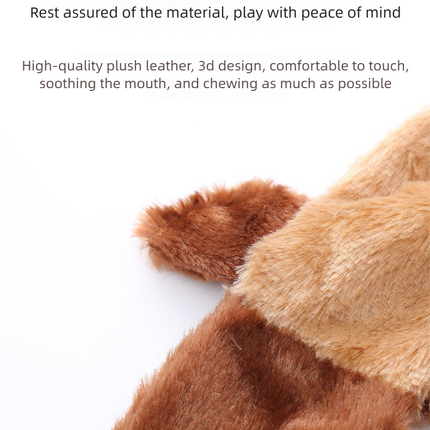 2-Pack Grey Wolf Identical Plush Pet Toys with Squeaker – Durable Fur-Textured Chew Toys for Dogs, Ideal for Teething, Play & Stress Relief