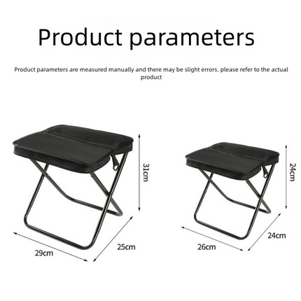 Black Portable Folding Backpack Stool with Carrying Case – Compact, Durable Outdoor Seat for Camping, Hiking, Fishing & Travel(large size)