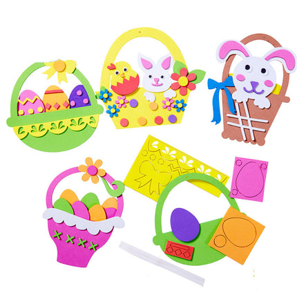 4-Pack Easter EVA Craft Basket Kit – DIY Decorative Set for Kids, Perfect for Holiday Crafts, Classroom Activities & Parent-Child Projects