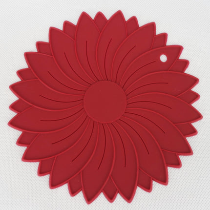 5-Piece Round Flower Silicone Trivet Set – Heat-Resistant, Non-Slip, Dishwasher-Safe Pot Holder for Kitchen Protection and Table Decoration