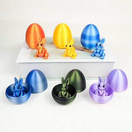 3-Piece Green gradient Easter Surprise Egg Set Identical Interactive Figurines with Hinged Shell – design and finish
