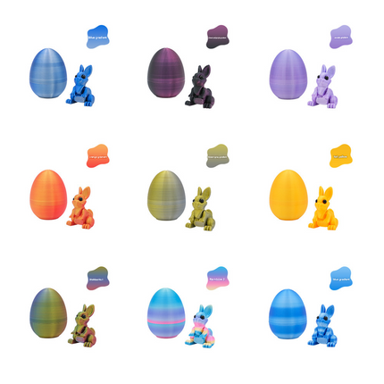 3-Piece Green gradient Easter Surprise Egg Set Identical Interactive Figurines with Hinged Shell – shape and profile