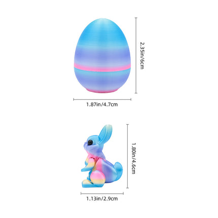 3-Piece Green gradient Easter Surprise Egg Set Identical Interactive Figurines with Hinged Shell – product features
