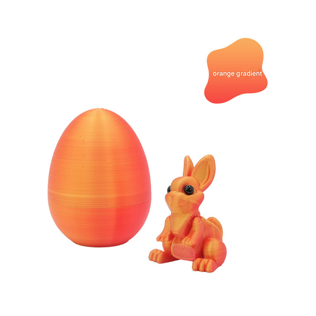 3-Piece Gradual transition to orange-yellow Easter Surprise Egg Set Identical Interactive Figurines with