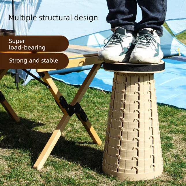 Adjustable Folding Stool Portable Height-Regulatable Seat with Carry Bag for Outdoor Use – product detail