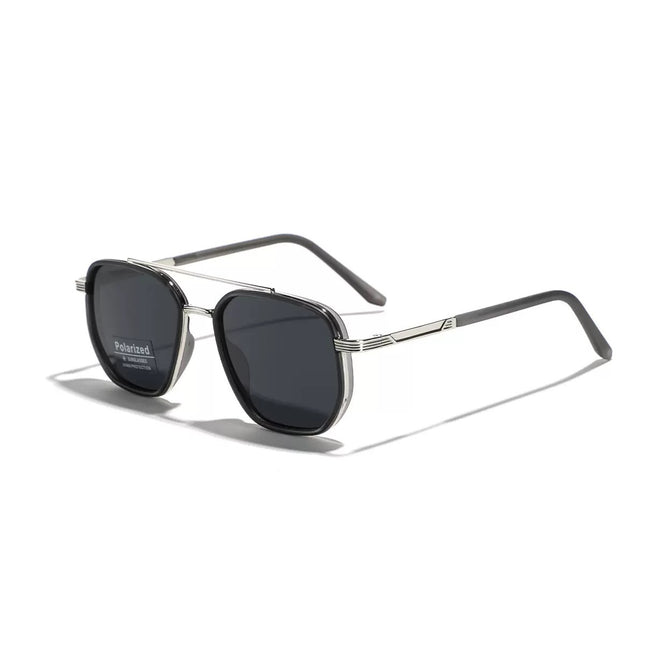 Transparent grey sheet Rectangular Sunglasses Classic Frame Design with Adjustable Nose Pads for Daily Wear