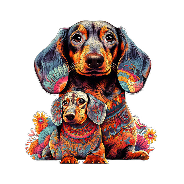 Irregular-Shaped Puzzle A3 Size (33 x 43cm) 210-Piece Design 4mm Thickness Compact Packaging(A mother and