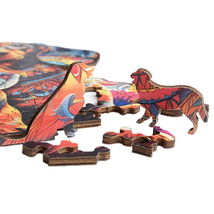 Irregular-Shaped Puzzle – A3 Size (33×43cm), 210-Piece Design, 4mm Thickness, Compact Packaging(Ceramic rabbit)