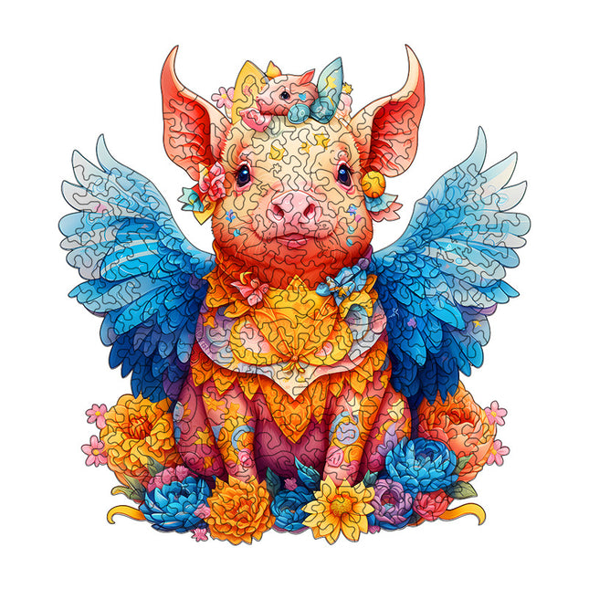 Irregular-Shaped Puzzle A3 Size (33 x 43cm) 210-Piece Design 4mm Thickness Compact Packaging(Fliggy Angel)