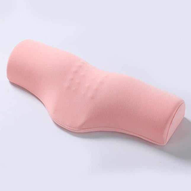 Pink Cervical Support Pillow Memory Foam Core with Ergonomic Design for Neck Pain Relief and Deep Sleep