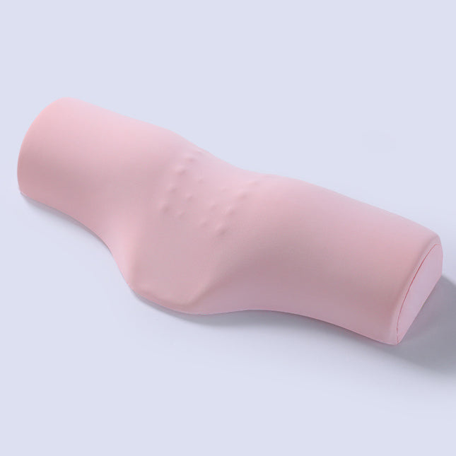 Pink Cervical Support Pillow Memory Foam Core with Ergonomic Design for Neck Pain Relief and Deep Sleep(Ice