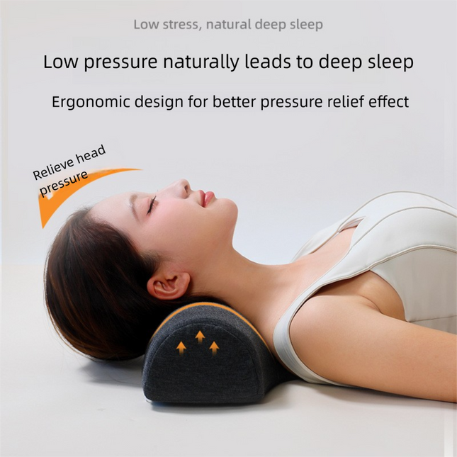 Dark gray Cervical Support Pillow Memory Foam Core with Ergonomic Design for Neck Pain Relief and Deep – product detail