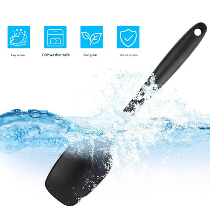 6-Piece Red Silicone Spatula Set Heat-Resistant Non-Scratch Kitchen Tools with Integrated – product features