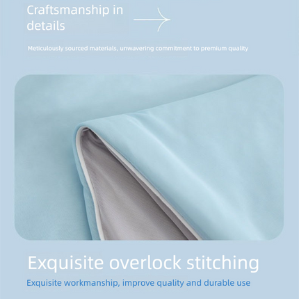 Blue with grey color scheme Cooling Summer Quilt with Ice Silk Fabric Lightweight Breathable Air Conditioner Blanket 180x220cm Soft Washable Comforter for Home Sleep Comfort