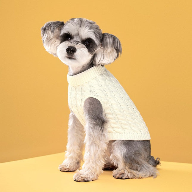 White Fall & Winter Pet Knit Sweater (Size V888-ELOSUNG48531