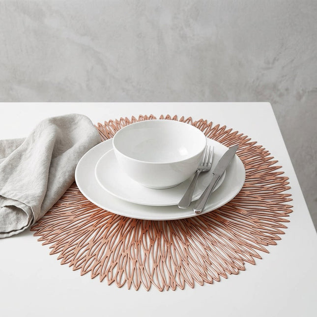 Set of 3 Nordic-Style Round Table Mats Heat-Resistant Non-Slip PVC Placemats for Home Use Creative – product detail