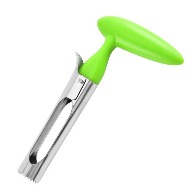 Green Set of 2 Stainless Steel Apple Corers Heavy-Duty Fruit Core Remover Tool with Comfort